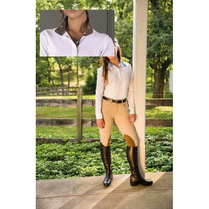 Shires Aubrion Women's Equestrian Style Shirt - Floral 2 Shires Aubrion Women's Equestrian Style Shirt - Floral - Image 2