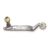 Toklat 1/2" Floral Engraved Band Western Spur - Stainless Steel