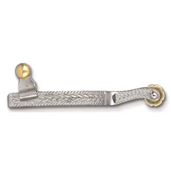 Toklat 1/2" Rope Engraved Western Spur - Stainless Steel