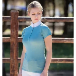 Horseware Women's Sara Jersey Short Sleeve Competition Shirt - Tourmaline -Ovation || Dublin Officials 680575 800 800