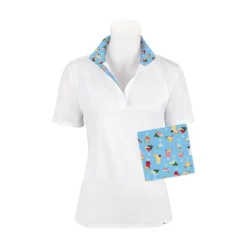 RJ Classics Women's Sadie 37.5 Short Sleeve Show Shirt - White/Summer Cocktails