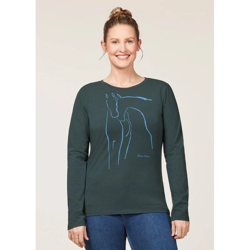 EQL Women's Held Long Sleeve T-Shirt - Hunter 2 EQL Women's Held Long Sleeve T-Shirt - Hunter - Image 2