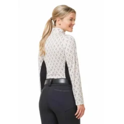 Kerrits Women's Keystone Ice Fil Long Sleeve Shirt - Vanilla Bits N Crops -Ovation || Dublin Officials 683212 800 800