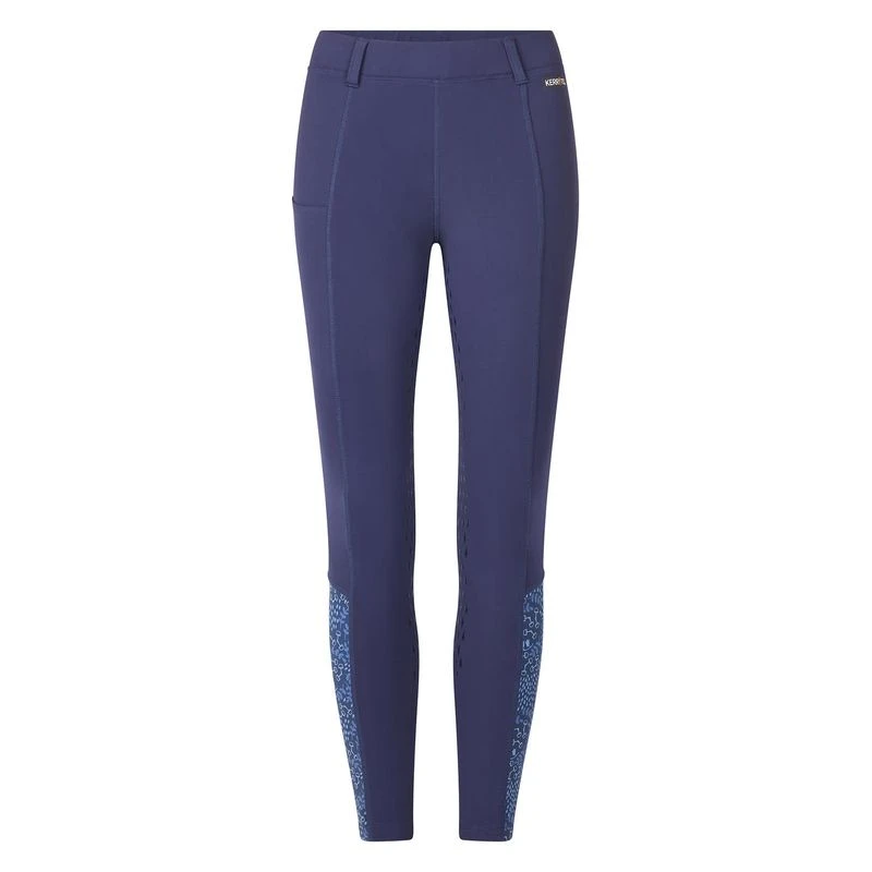 Kerrits Kids' Thermo Tech Printed Tights - Ink/Ink Snaffle 1 Kerrits Kids' Thermo Tech Printed Tights - Ink/Ink Snaffle