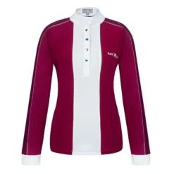 Fair Play Women's Claire Long Sleeve Competition Shirt - Burgundy/White