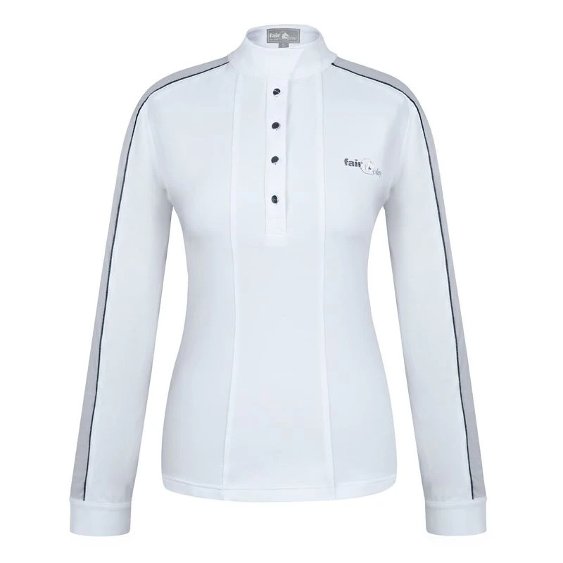 Fair Play Women's Claire Long Sleeve Competition Shirt - White 1 Fair Play Women's Claire Long Sleeve Competition Shirt - White