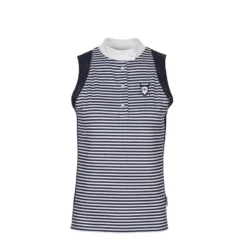 Horseware Women's Lola Sleeveless Polo - Navy/White