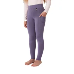Horze Kids' Kaylee Full Seat Tights - Grey Ridge Purple -Ovation || Dublin Officials 695356 800 800