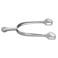 Herm Sprenger Ultra Fit 40mm Flat End Small Smooth Rowel Spurs - Stainless Steel